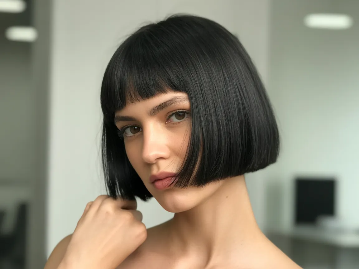 Blunt Bob with Bangs