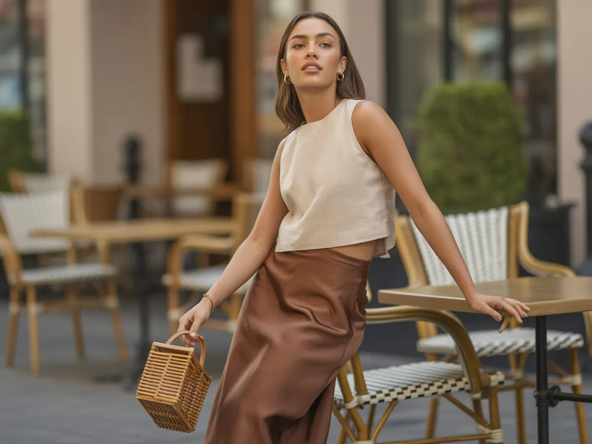 Brown Satin Minimal