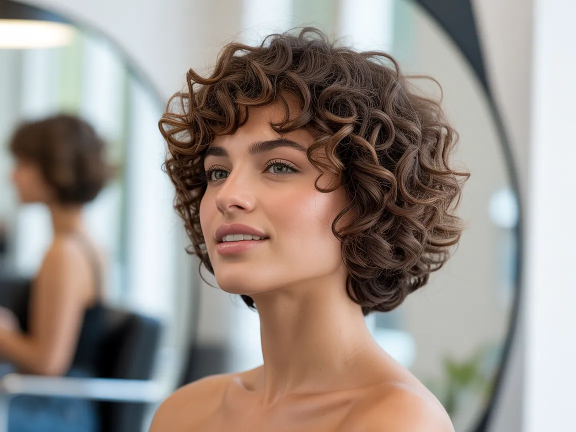 Curly Short Bob