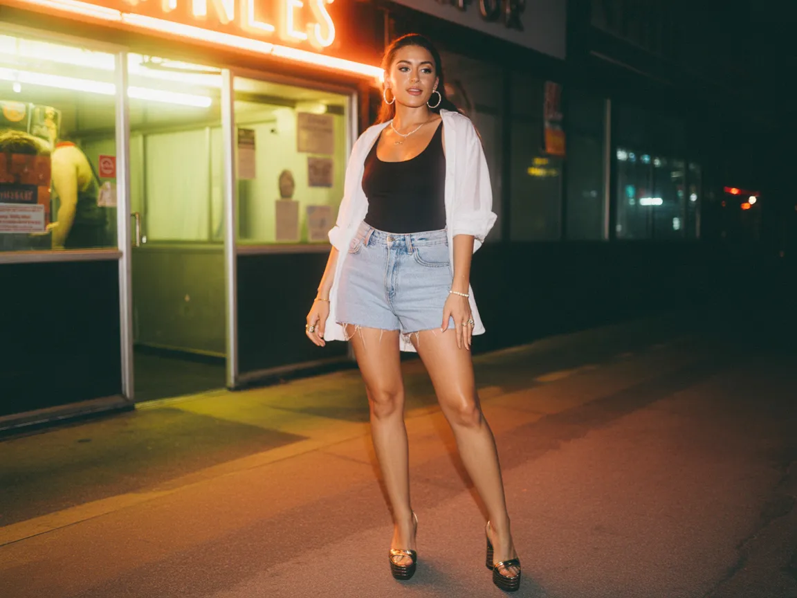 Denim Shorts Glam