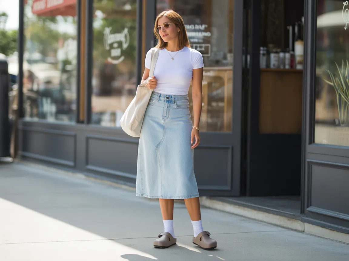 Denim Skirt Layers