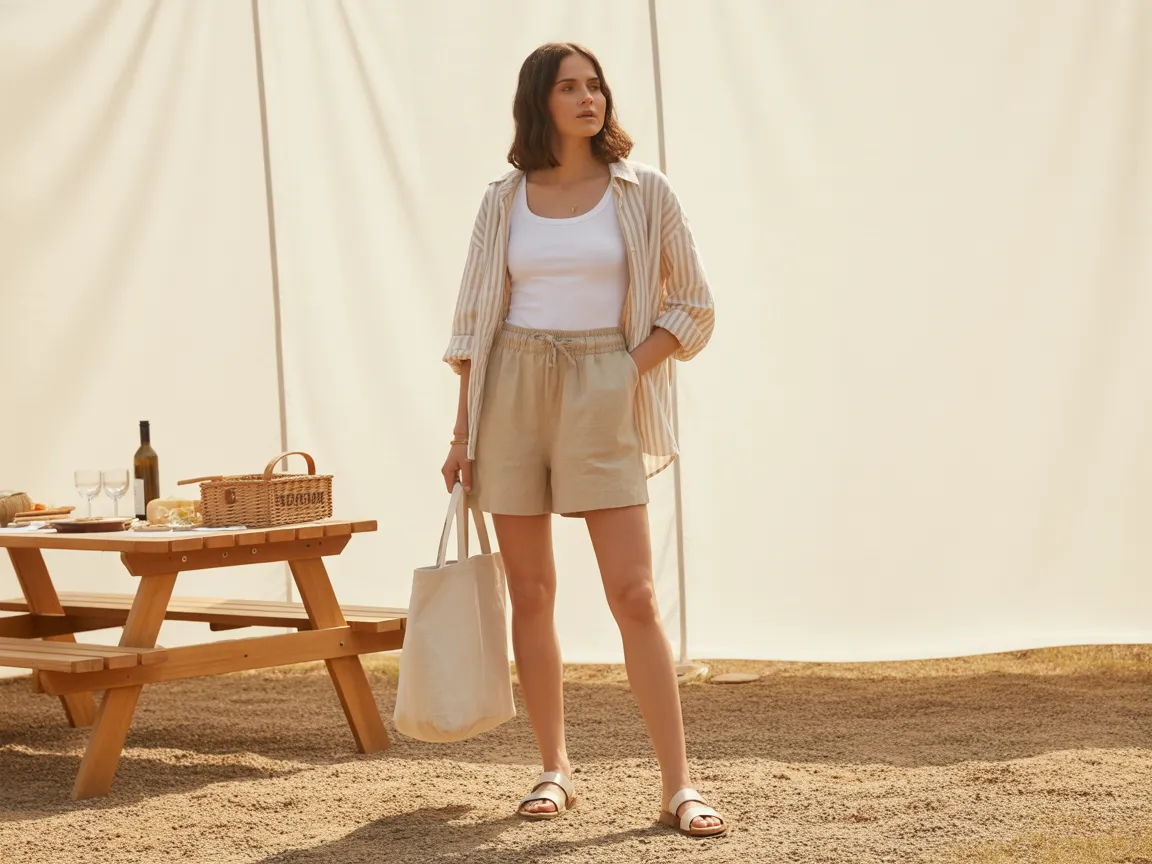 Linen Shorts Combo