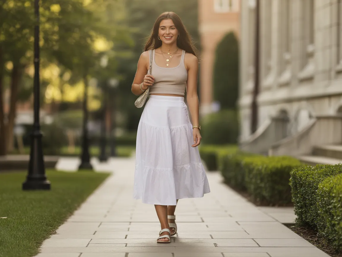 Linen Skirt Set