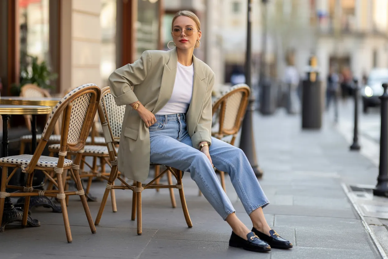 Relaxed Blazer Denim