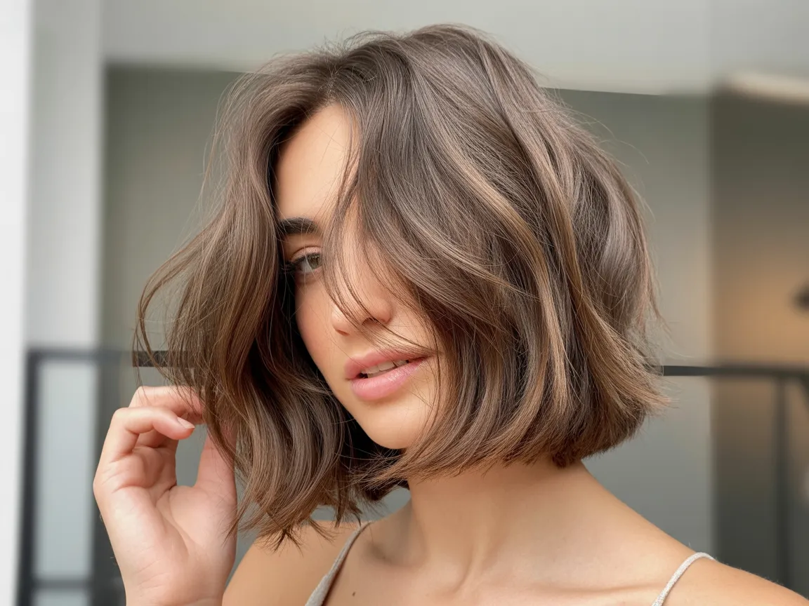 Textured Mid-Length Bob