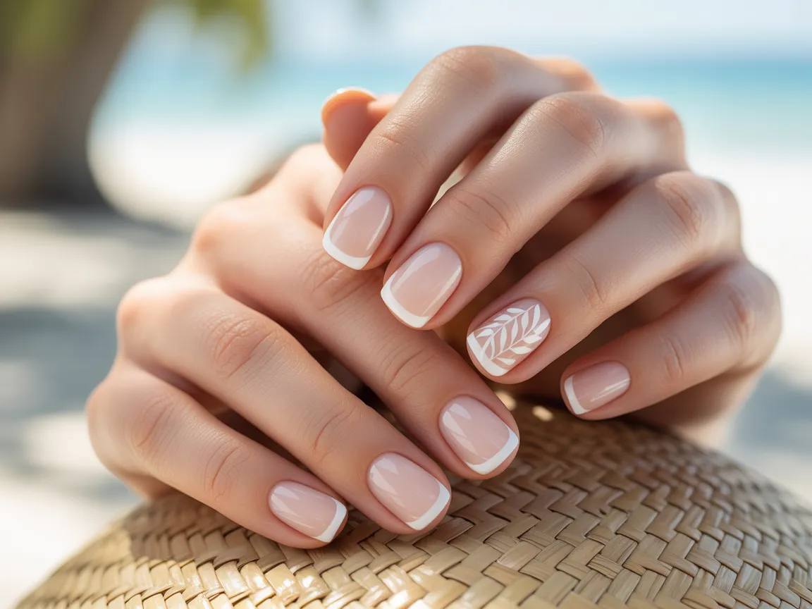 White French Tropical Tips