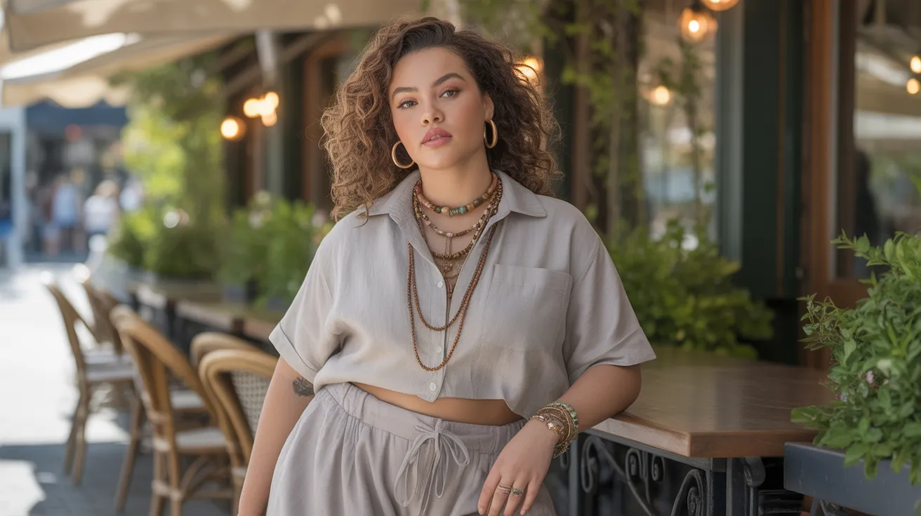 Wide-Leg Linen Set