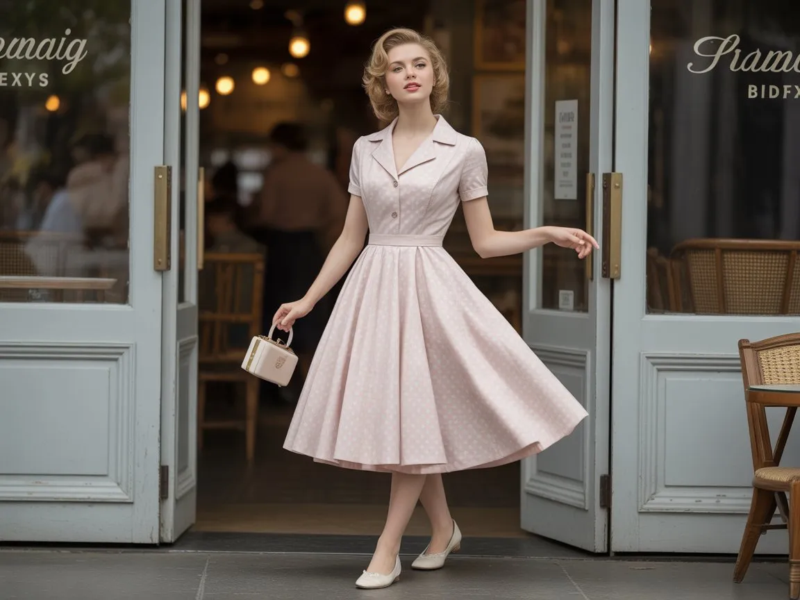 1950s Polished Dress