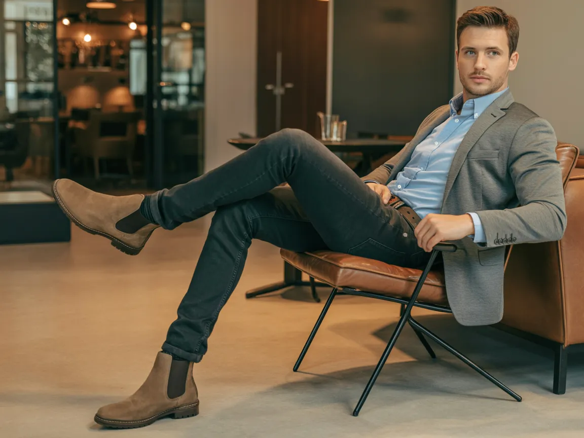Dark Jeans Office Look