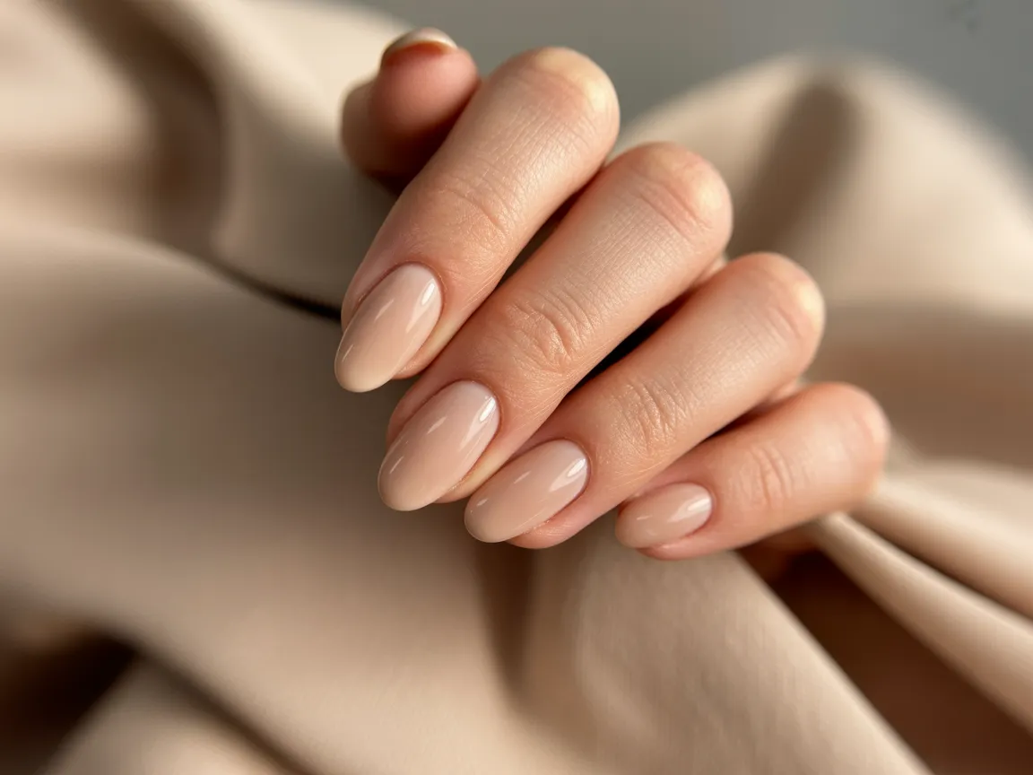 Classic French Tip Coffin Nails