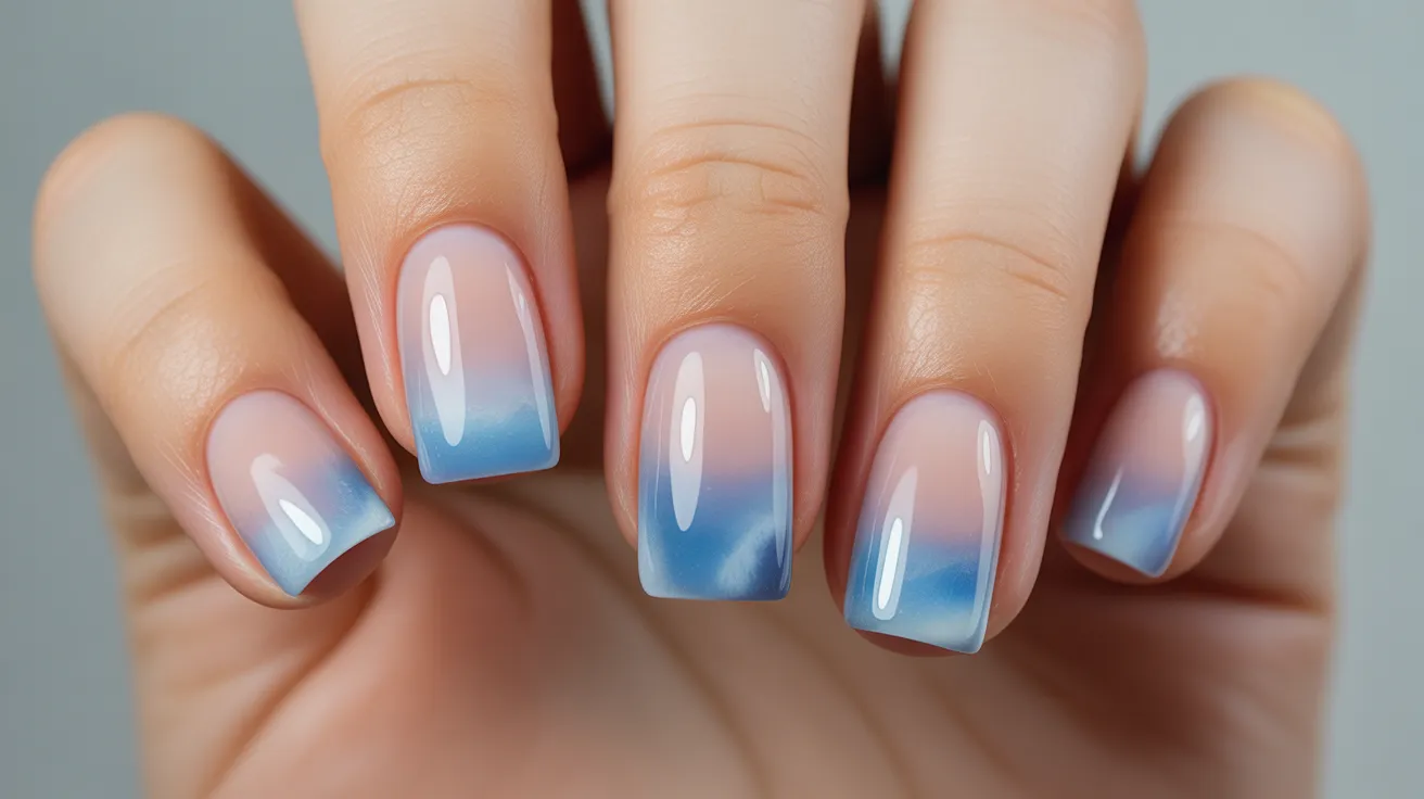 Blue Aura Nails