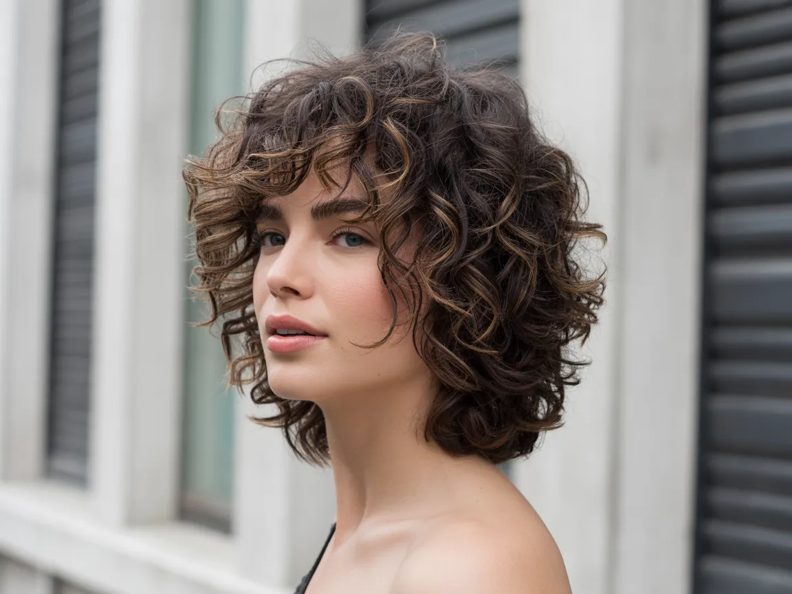 Curly Shag Cut
