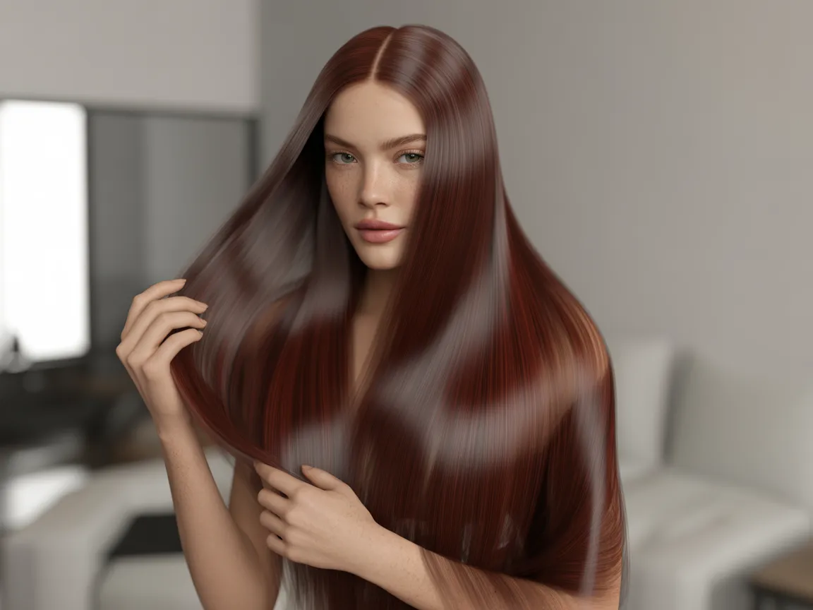 Dark Auburn Sleek Straight