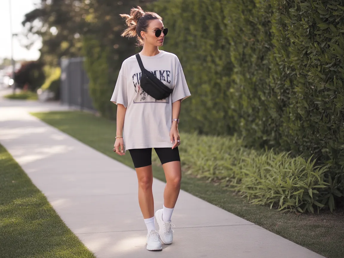 Graphic Tee & Biker Shorts