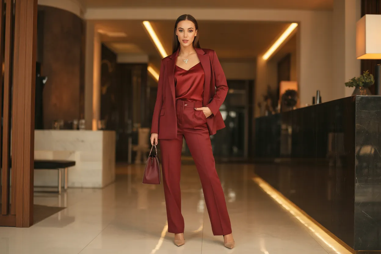 Monochrome Red Suit