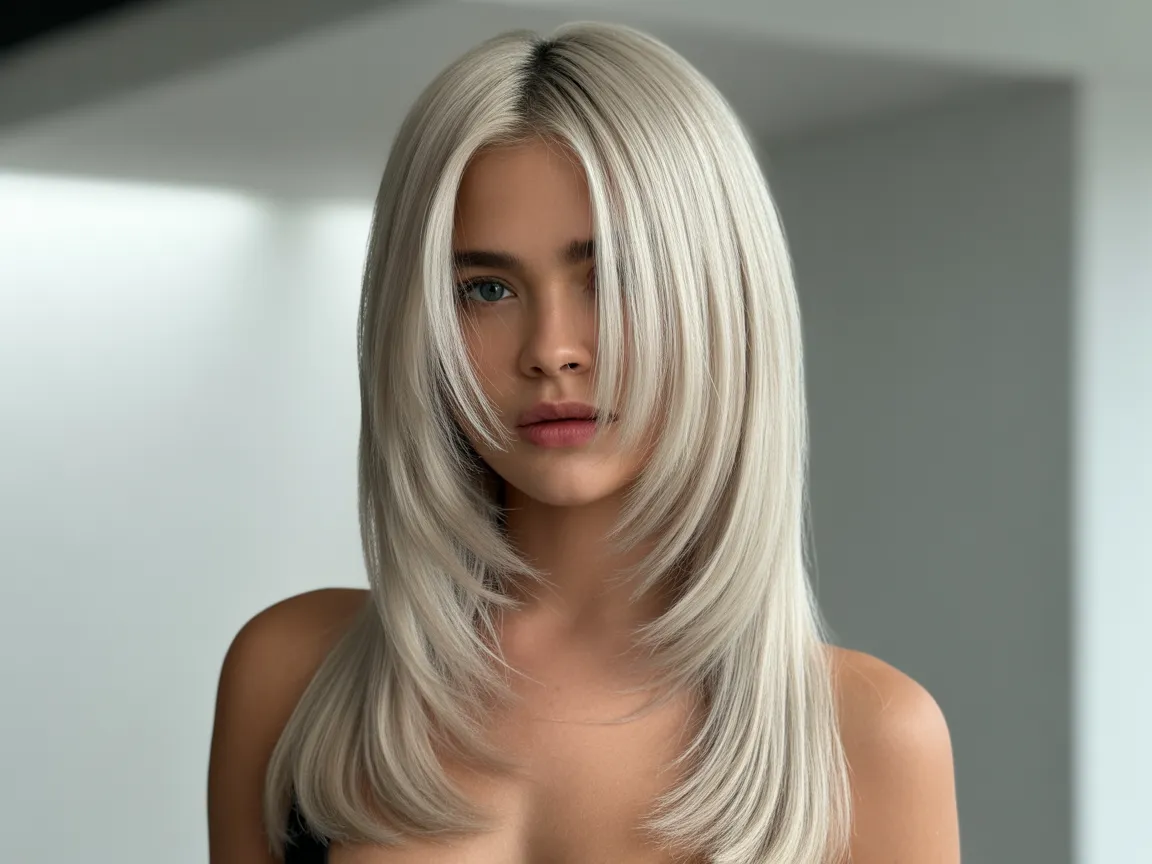 Platinum Blonde Straight Layers