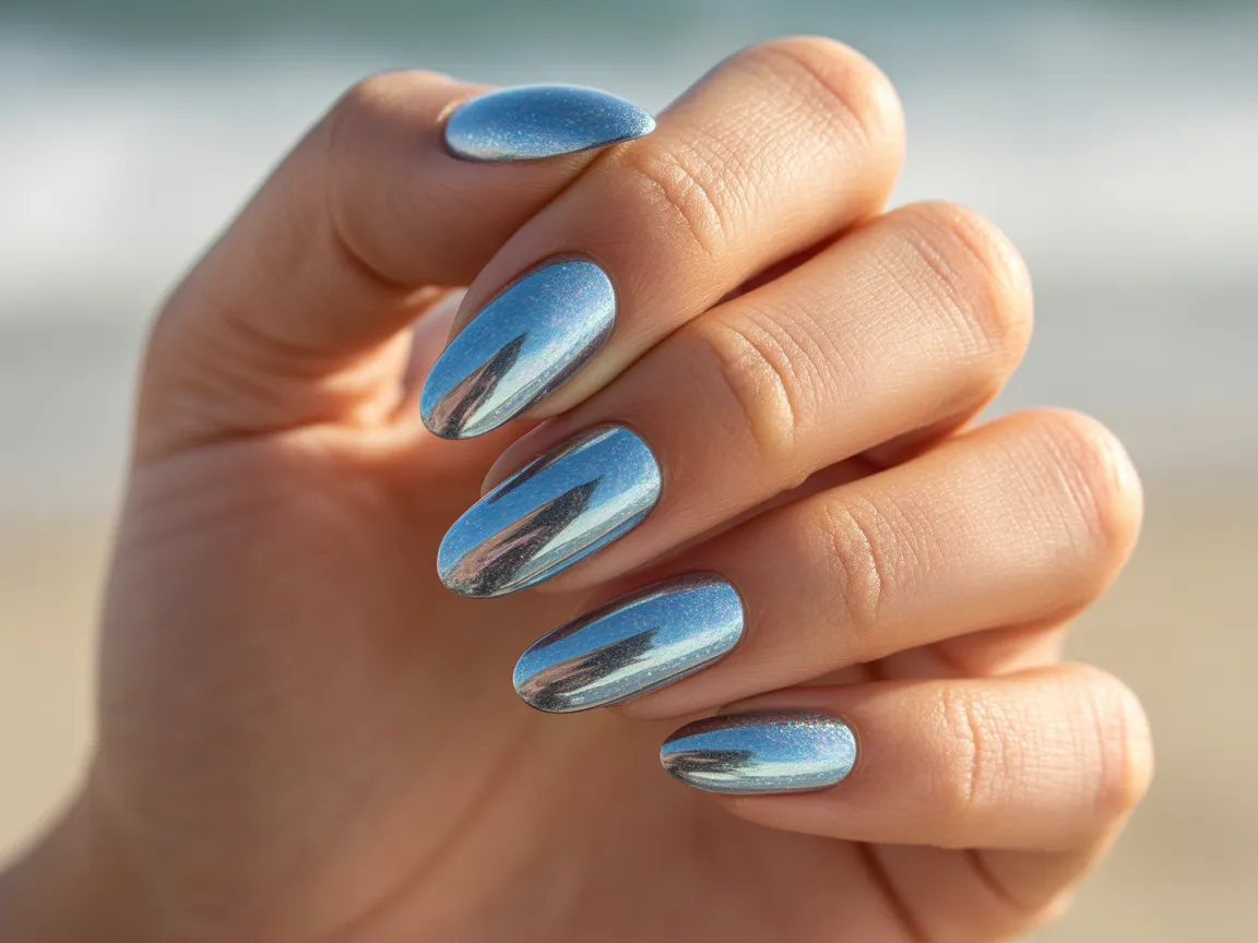 Short Square Beach Nails