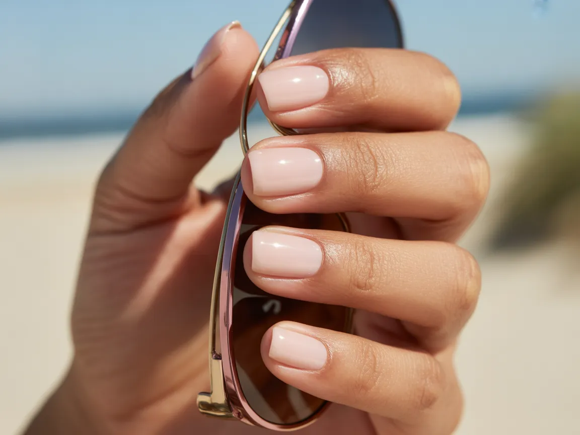 Almond Sunset Gradient Nails