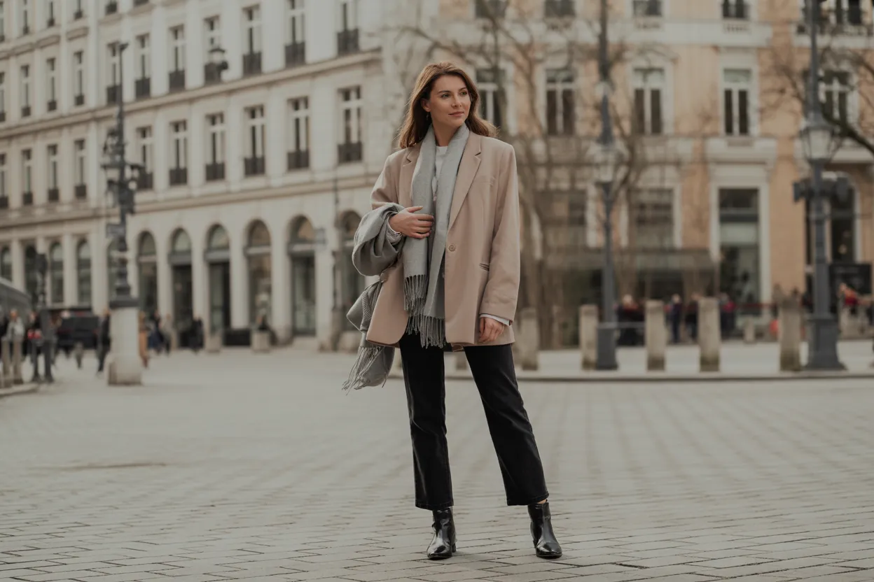 Blazer And Scarf