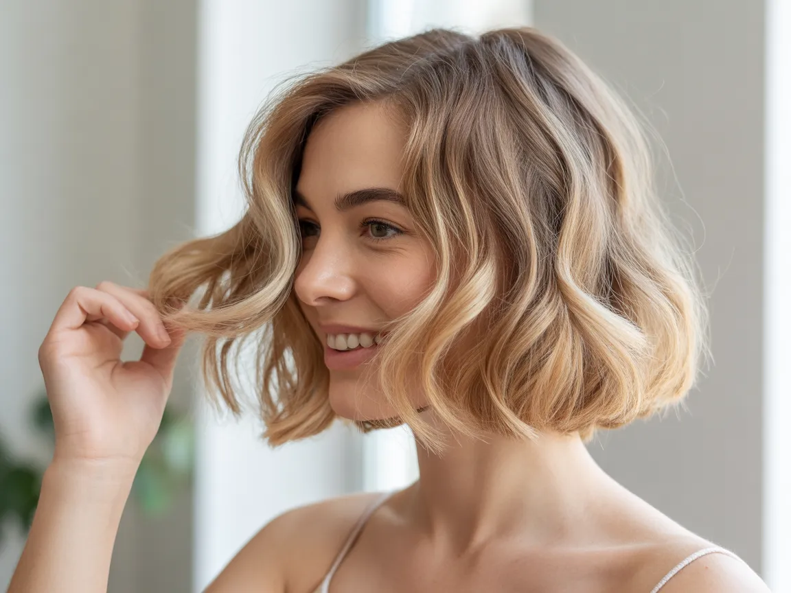 Blonde Layered Bob