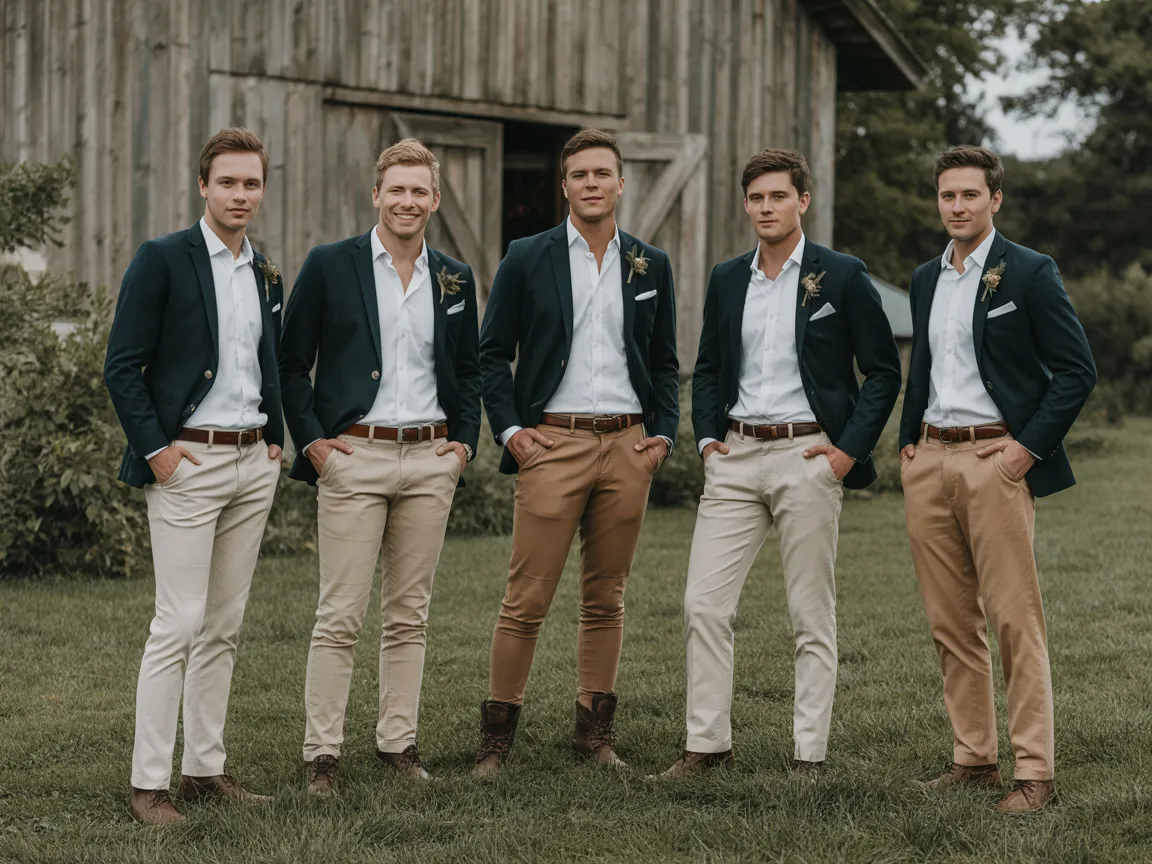 Navy Barn Wedding