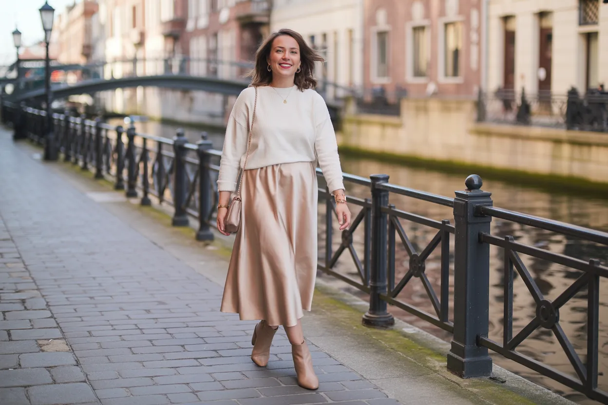 Neutral Sweater Skirt