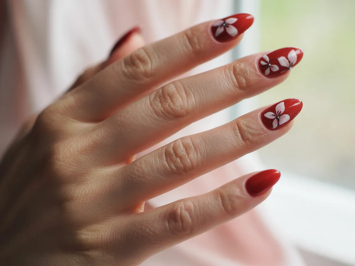 Red Floral Art