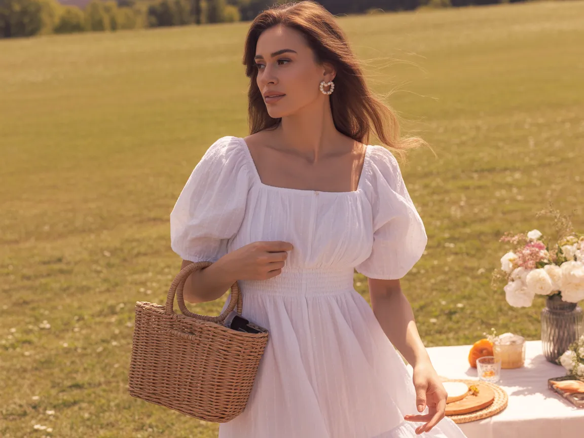 White Sundress Look