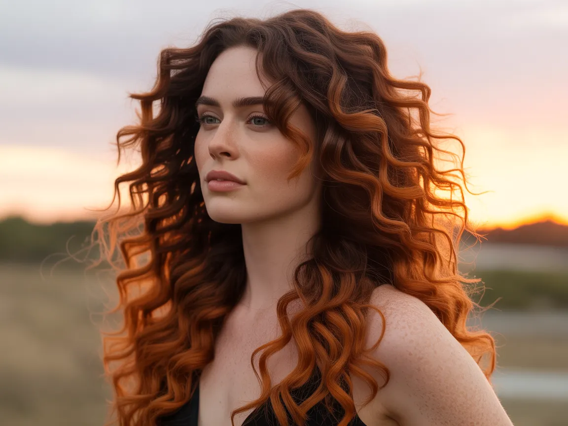 Auburn Ombre Fire Ends