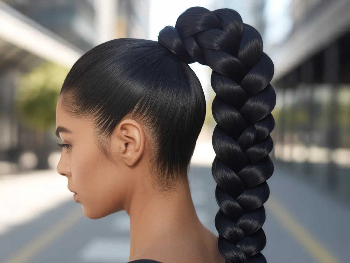 Braided High Ponytail