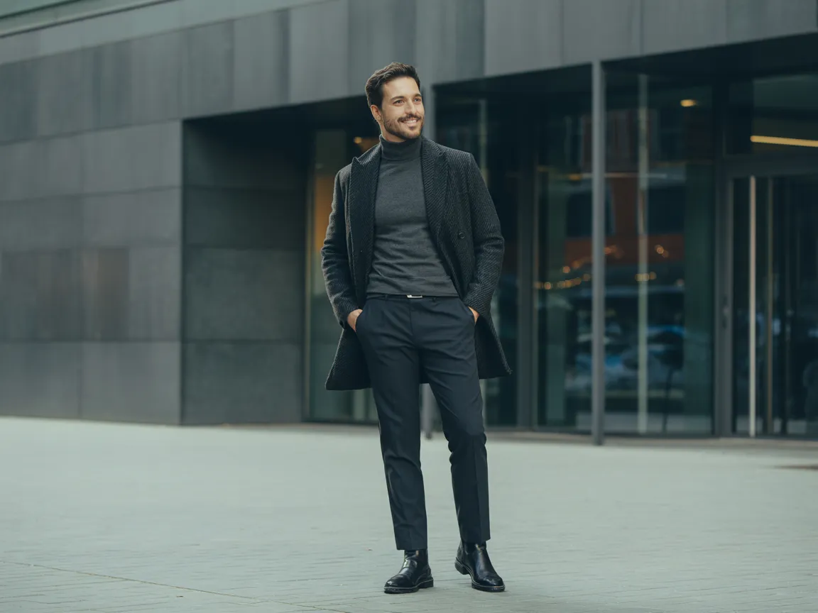 Charcoal Turtleneck Style