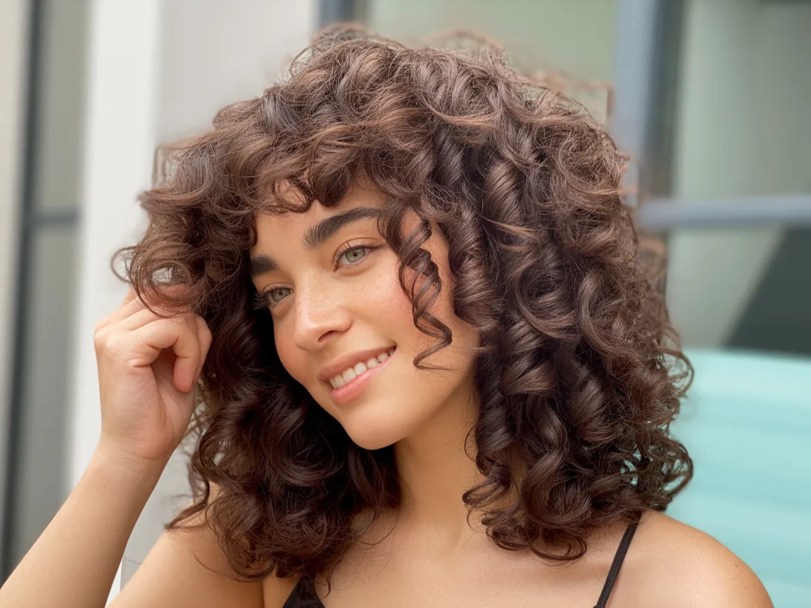 Curly Mocha Brown