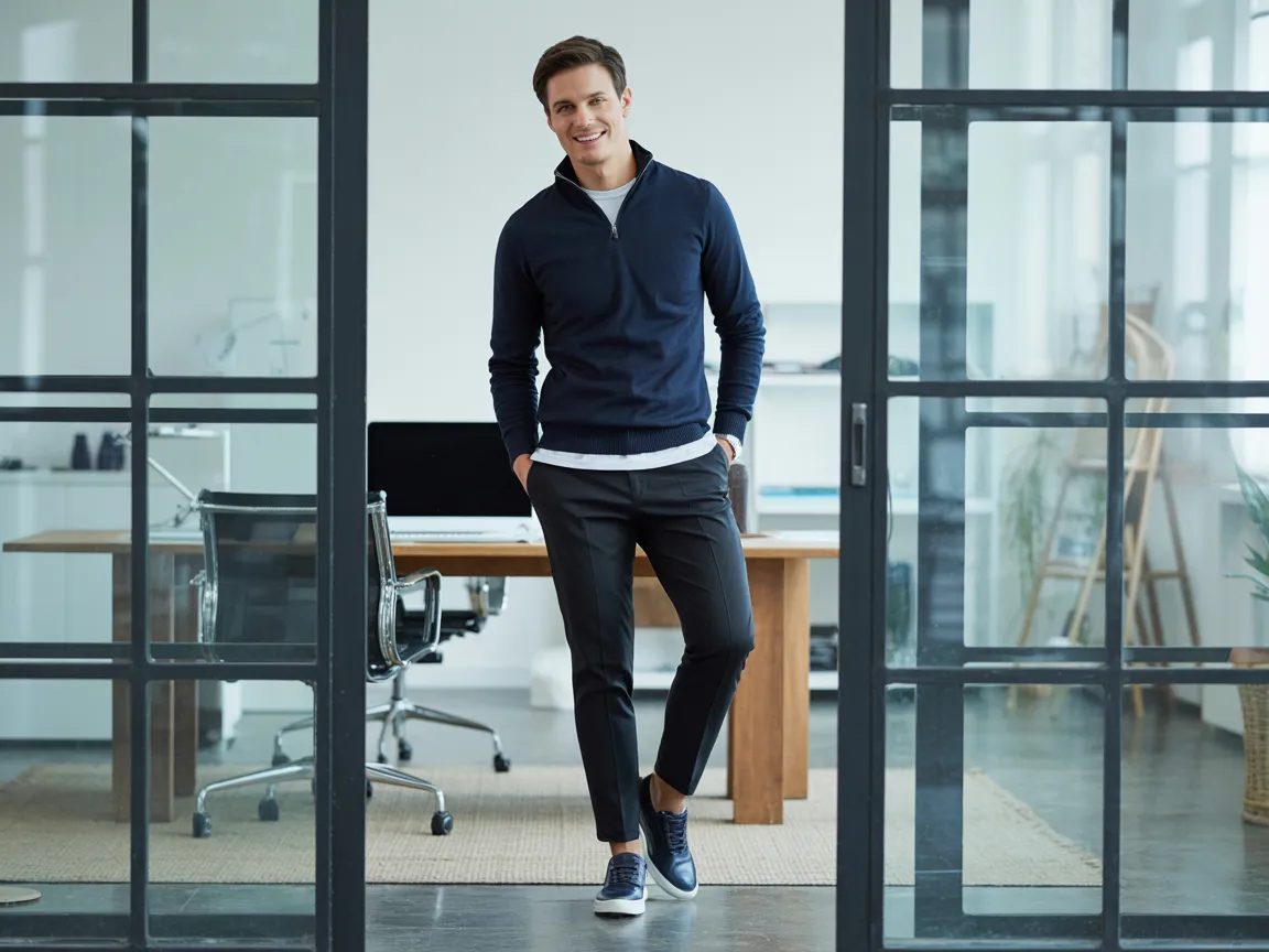 Quarter-Zip Office Style