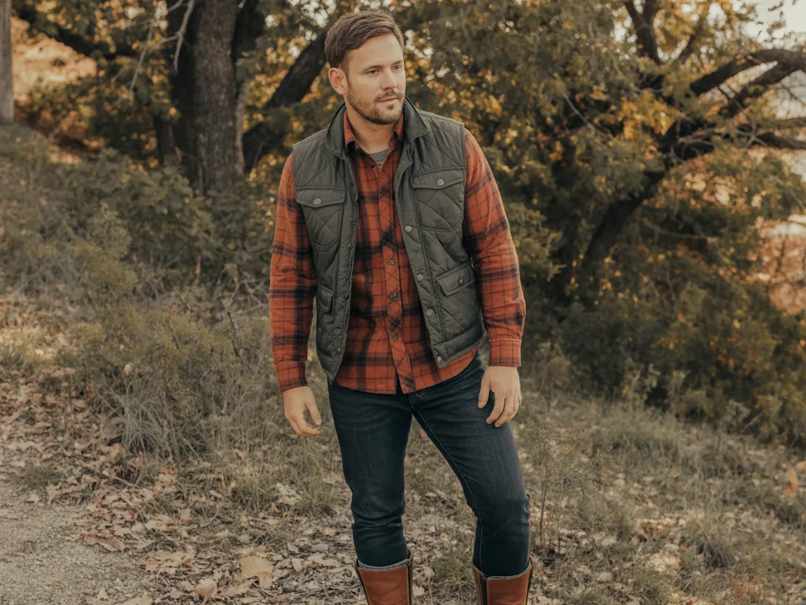 Vest and Flannel Mix