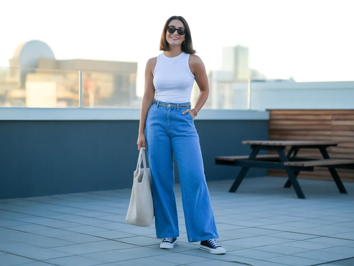 Wide-Leg Jeans Outfit