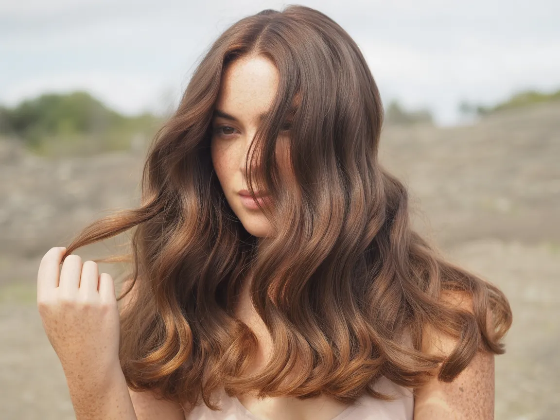 Auburn Highlights on Brunettes