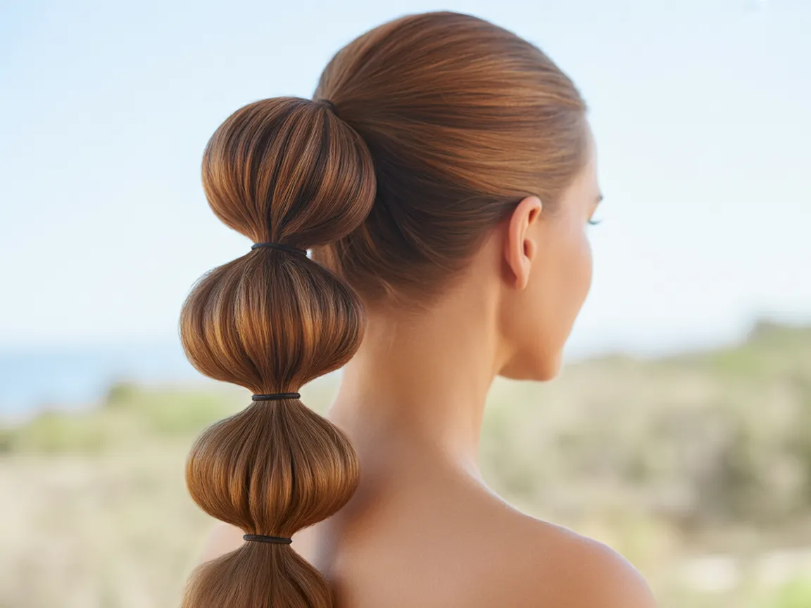 Bubble Ponytail Style