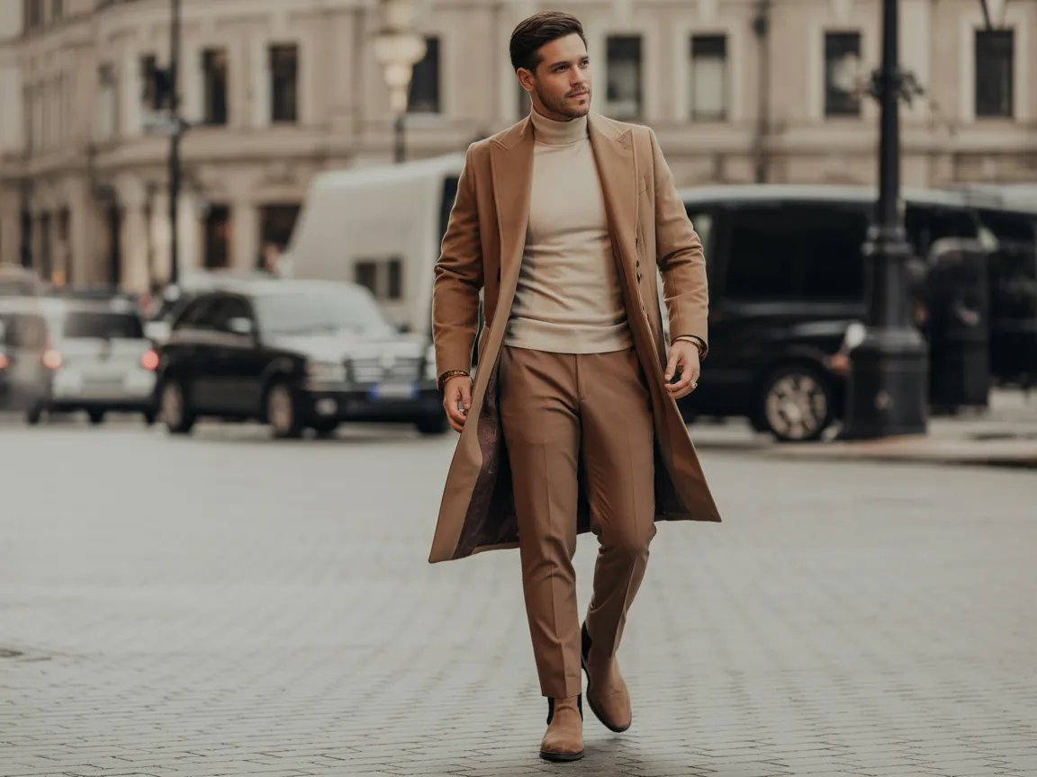 Camel Coat Sophistication