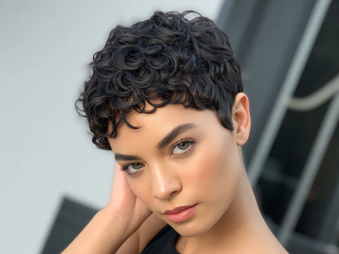 Curly Pixie Cut
