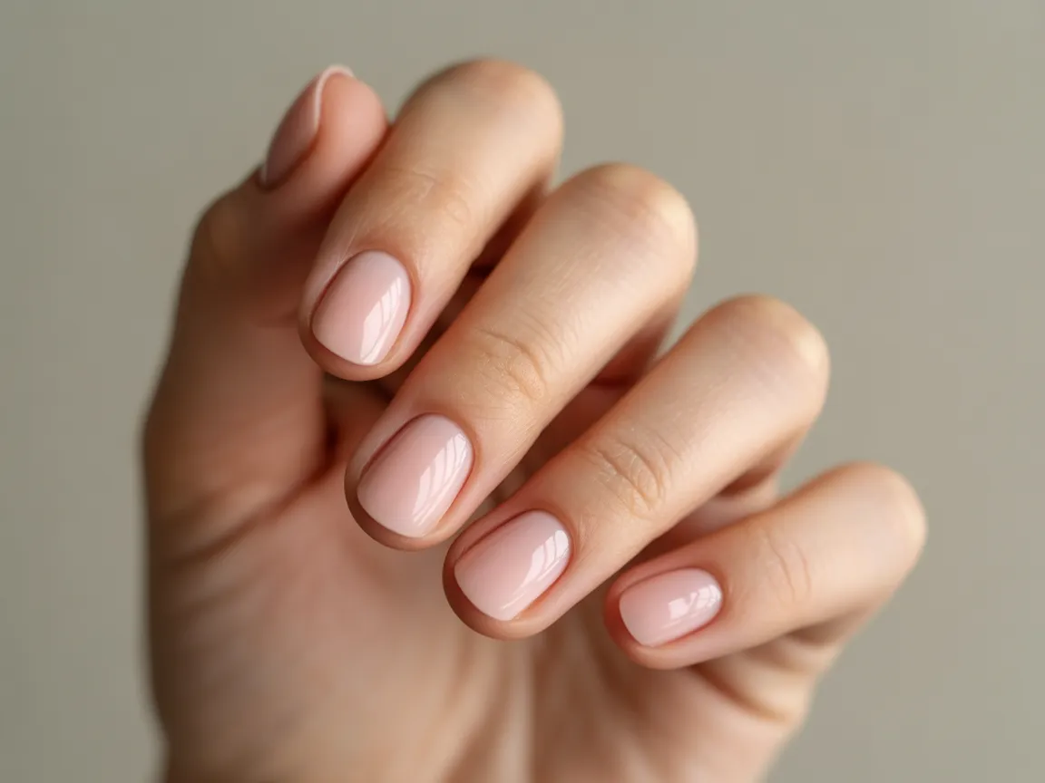 Soft Pink BIAB Natural Nails