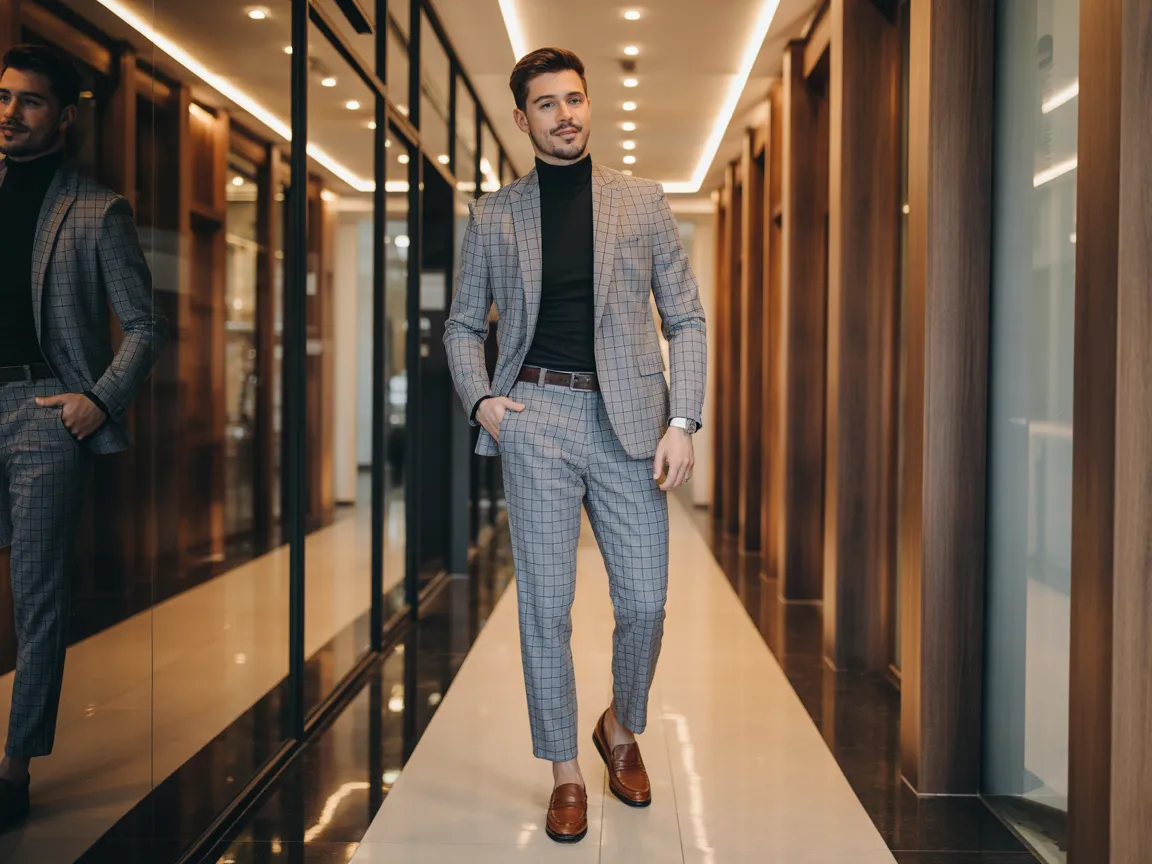 Checked Blazer Combo