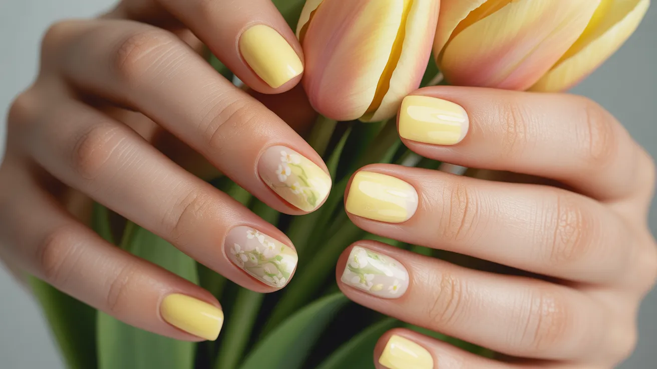 Floral Square Nails