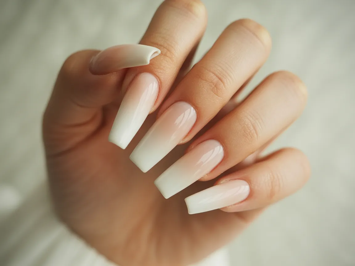 Ombre Coffin Nails