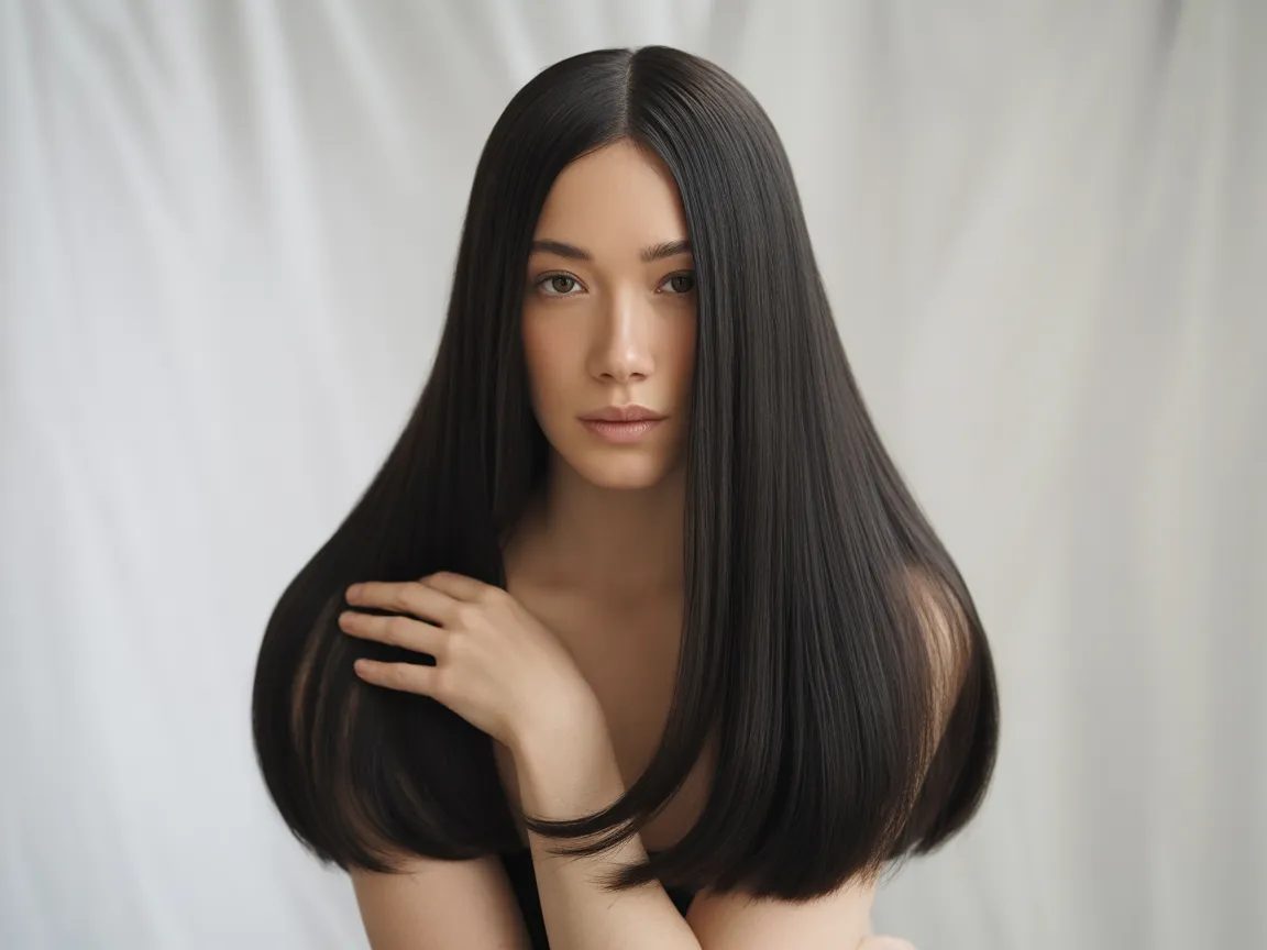 Sleek Straight Butterfly Cut