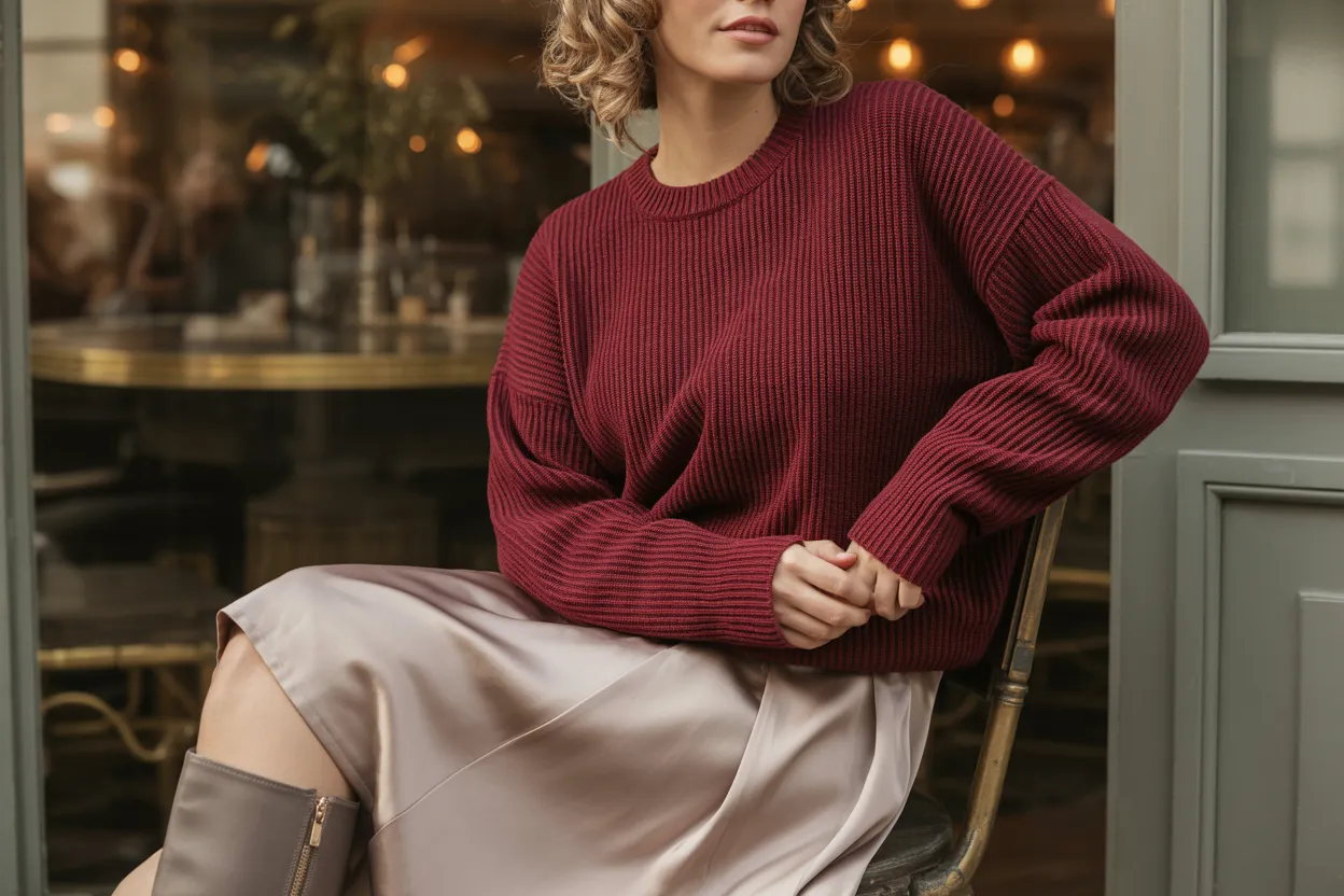 Wine Red Knitwear