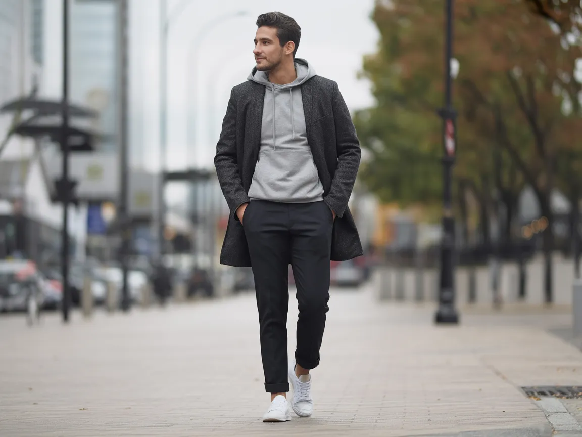 Hoodie and Overcoat