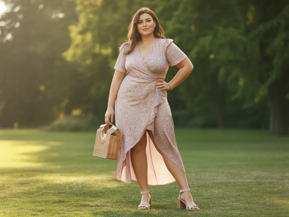 Plus-Size Wrap Dress