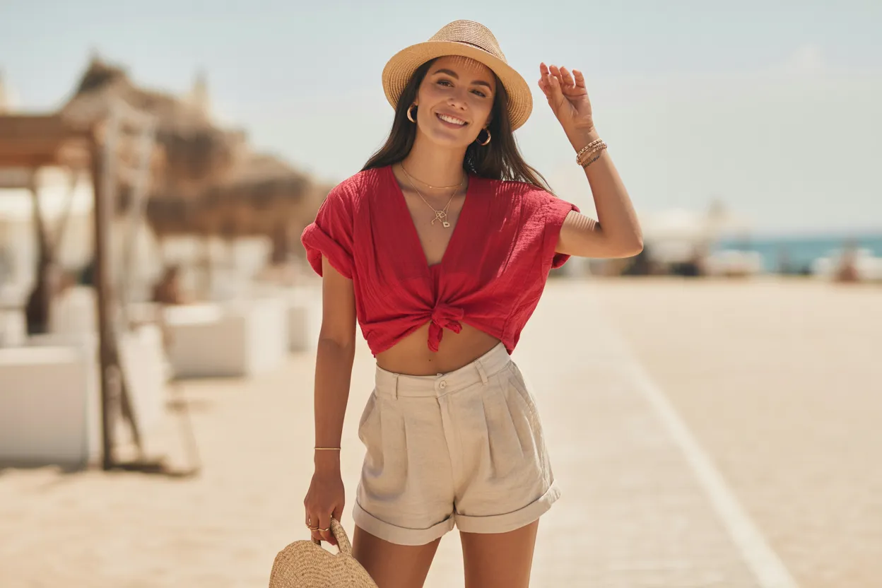 Red Crop Top Summer