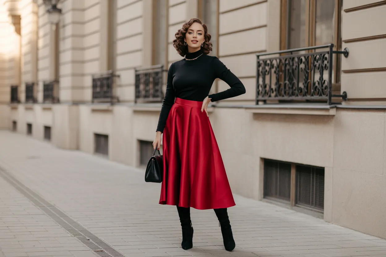 Red Skirt Chic