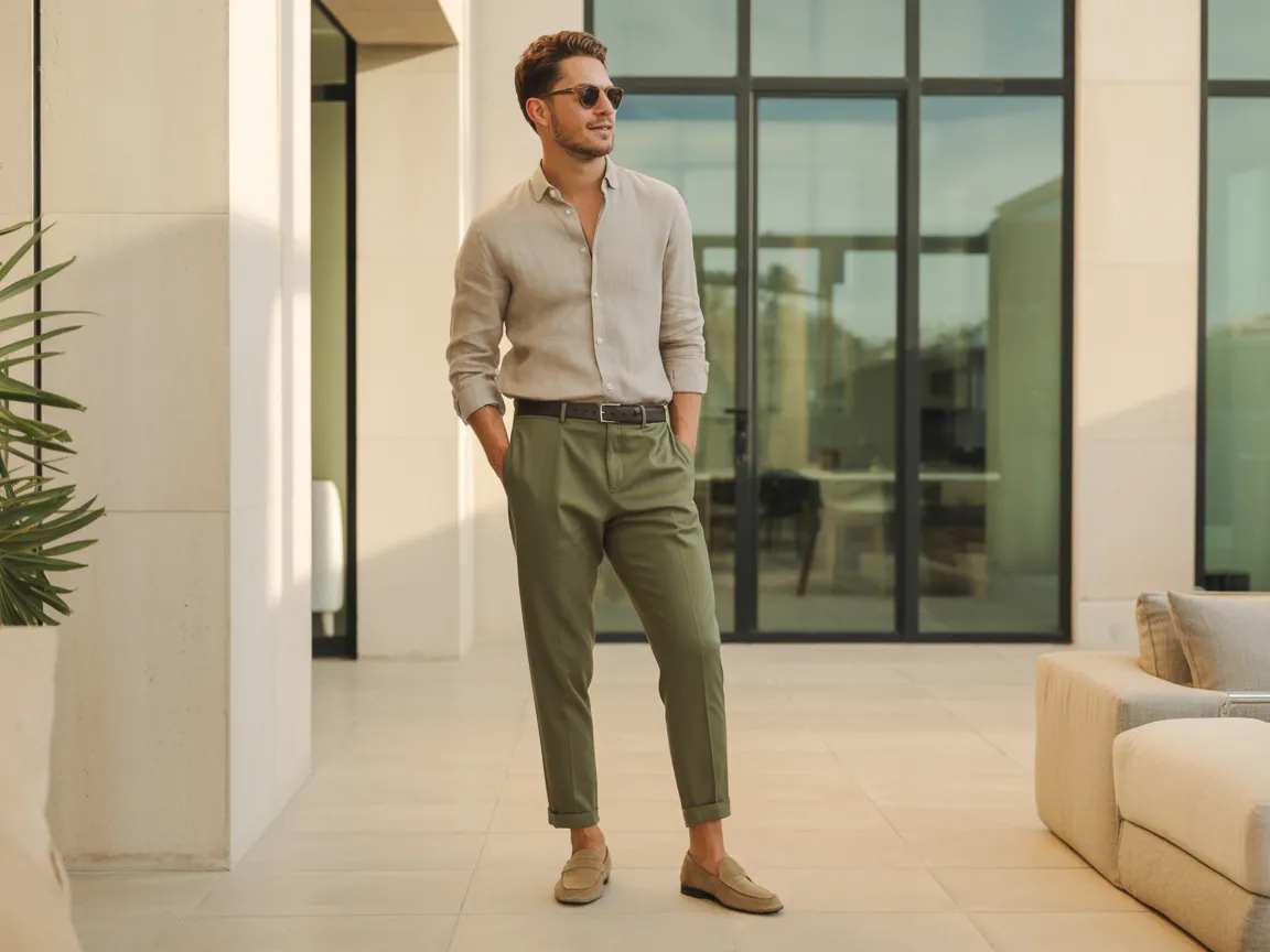 Relaxed Linen Office Look